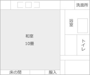 和室10畳の間取り図