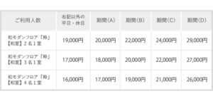 粋和室料金表
